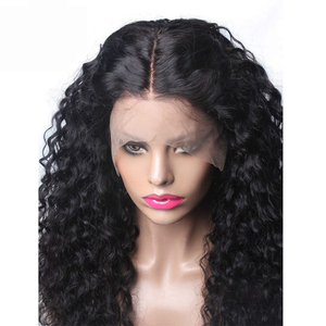 humano onda de agua virginal brasileño peluca llena del cordón rayita Natural rizado Frotal peluca para las mujeres negras - Product Image 3