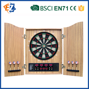 Luxury Sisal/Bristle Steel Tip Dartboard &amp; Cabinet Bundle Wood <strong>Case</strong> - Product Image 2