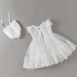 Hot Sale <strong>White</strong> Baby <strong>Girl</strong> Christening Baptism <strong>Dress</strong> for Toddler - Product Image 6
