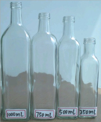 250ml-1000ml Different capacities square shape olive oil glass bottle with capPopular