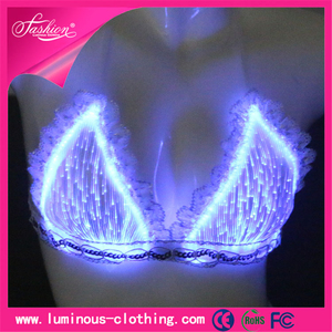 Luz de fibra óptica 2015 <span class=keywords><strong>playboy</strong></span> sexy para mujer de la ropa interior de la muchacha trajes del partido - Product Image 4