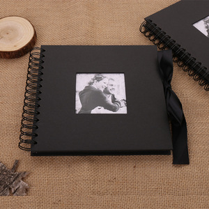 Handmade 10x10IN Black Photo Album 40 Sheets DIY <strong>Scrapbook</strong> with Paper Cover - Product Image 3
