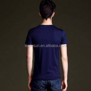 El más barato V cuello costumbre 100 algodonera liso camiseta mucho valores - Product Image 1