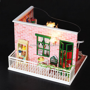 Nouvelle Miniature en bois 3D pour meubles de maison de poupée bricolage jouet de noël assembler Puzzle maisons de poupée pour enfants - Product Image 2