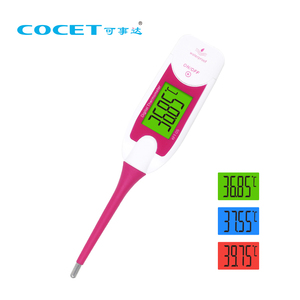 Oem không thấm nước mềm lớn <span class=keywords><strong>LCD</strong></span> ba màu sắc nhiệt độ cơ thể lâm sàng Nhiệt kế kỹ thuật số cho bé - Product Image 4