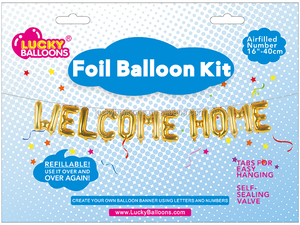 Bienvenido <span class=keywords><strong>a</strong></span> casa tanque de helio <span class=keywords><strong>globos</strong></span> de papel <span class=keywords><strong>globos</strong></span> de letras de oro kit - Product Image 1