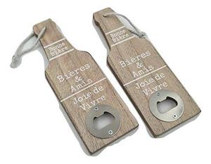 Ouvre-bouteille en bois de noyer antique, avec <span class=keywords><strong>porte</strong></span>-clés - Product Image 2
