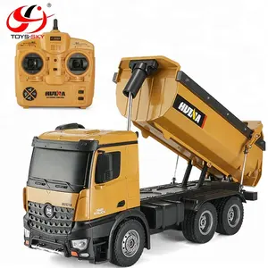 Presell più nuovo Huina 1573 573 10 canali telecomando RC Truck Dump carico massimo autoscaricante 3kgs in vendita