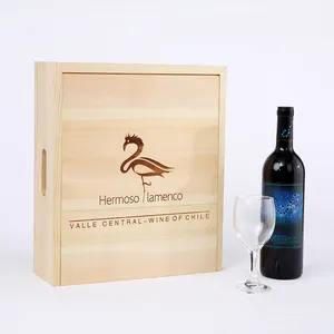 عموم منتج جديد فاخر انخفاض سعر الشحن تصميم مخصص ويسكي 3-bottleWooden هدية صندوق النبيذ