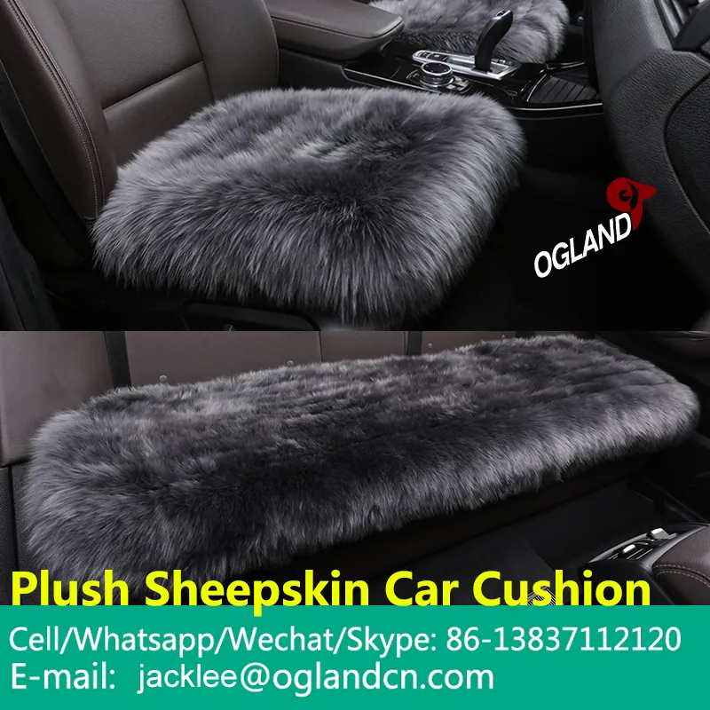 Echte Australische Schapenvacht Producten Lange Wol Pluche Auto Seat Cover Voor Auto Accessoires