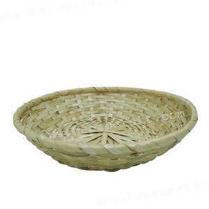 Round woven bamboo basket tray/rattan and bamboo serving trays/bamboo storage trays (HMT 12.642)