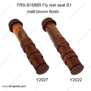 Asiento para Carrete de Caña de Pescar BTI-FRS-B1 de Madera Burl - Componente de Reparación DIY de Aluminio con Acabado Marrón Mate (B02) - Product Image 3