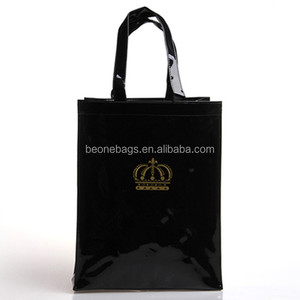 Prommtional Nero Lucido Vinile PVC Tote <span class=keywords><strong>Borse</strong></span> - Product Image 2