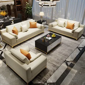 Living room sets Modern sofa Genuine leather sofa
