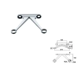 Sistema de montaje de araña de pared, cortina de vidrio de acero inoxidable