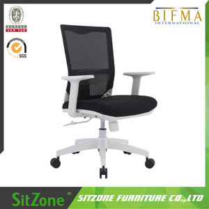Meilleur Vente Bureau En Plastique Blanc Table Et Chaise Ergonomique Avec Roues CH-133B-2 - Product Image 1