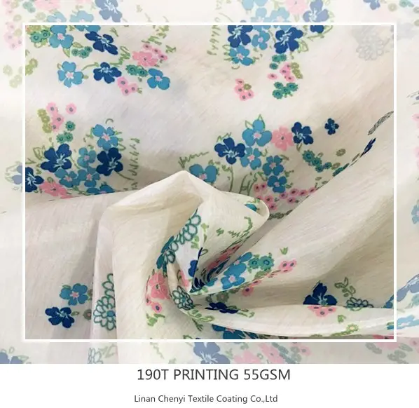 china supplier textile polyester taffeta printed fabric