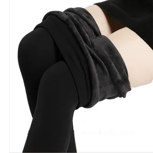 Winter woman thick leggings 180g velvet pants tights fleece leggings