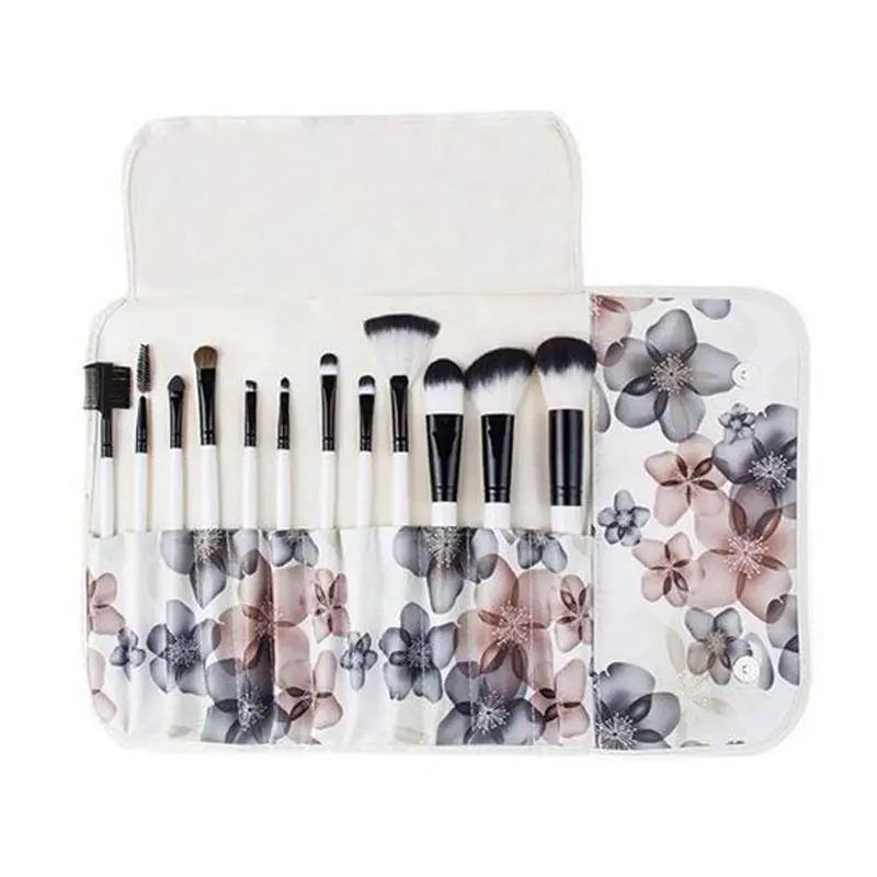 Make-up Pinsel Tasche Rolling Case Beutel halter 19 Taschen Pinsel Set Kits Kosmetik Pinsel Tasche für Mädchen Aufbewahrung tasche Kunden spezifische Größe