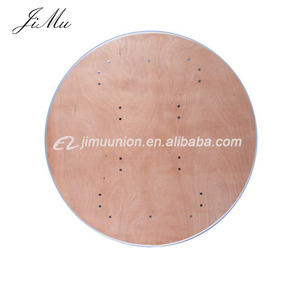 KHÁCH SẠN Wedding Party Bàn Tiệc Cưới Tiệc Sự Kiện Ván Ép Vòng Gấp Bàn <span class=keywords><strong>PVC</strong></span> Cạnh Để Bán - Product Image 3