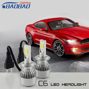 Venta de la fábrica directamente bulbo auto C6 36 w 3800 lumen coche LED faro LED iluminación 6500 K blanco LED H4 FARO - Product Image 1