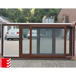 Holz farbe Schiebetüren/UPVC Schiebefenster und Tür, Fabrik UPVC Schiebetür