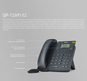 Teléfonos IP de nivel básico Yea-link modelo antiguo marca T19P <span class=keywords><strong>E2</strong></span> /T21P <span class=keywords><strong>E2</strong></span>, teléfono VOIP sip - Product Image 2