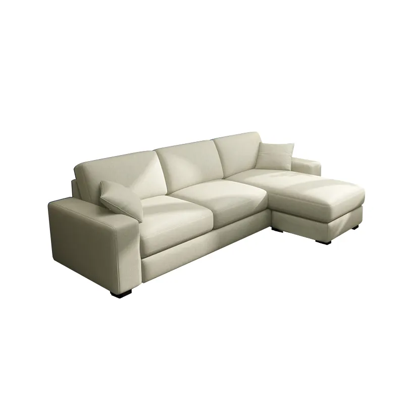 Canapé en tissu molletonné, mobilier de salon en tissu, forme de L, OEM/ODM