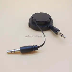 audio jack mini retractable cable reel