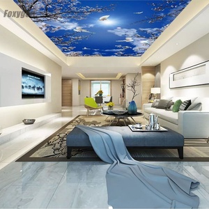 Plafond tendu effet 3D imprimé UV avec des étoiles et des planètes dans le ciel pour les murs - Product Image 3