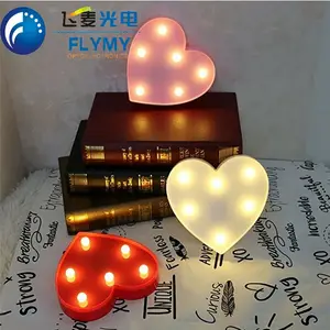 Mini marquesina LED romántica con forma de corazón, luz de mesa nocturna, señal para decoración de boda y fiesta en la habitación