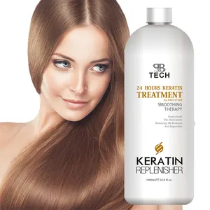 Pelurus Rambut Organik Profesional Brazil, Perawatan Keratin Protein Rambut