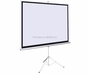 Giá Đỡ Ba Chân Màu Trắng Mờ 84 "92" 100 "Inch 4:3 Màn Hình Máy Chiếu/Màn Hình Máy Chiếu Cầm Tay Vải HD Độ Lợi Cao