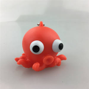 <span class=keywords><strong>Portachiavi</strong></span> in Pvc in vinile in plastica con occhi di polpo promozionali - Product Image 2