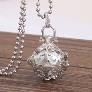 Gravidas' Necklace For Baby Small Bell Angel Voices Stainless Steel Metal Pregnancy Ball Chime Necklace