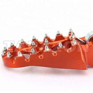 Orange billette moto pièces en aluminium usinées par commande numérique par ordinateur repose-pieds, repose-pieds pour KTM SX SX-F <span class=keywords><strong>SXF</strong></span> XC-F 125 250 <span class=keywords><strong>350</strong></span> 450 <span class=keywords><strong>2016</strong></span> - Product Image 5