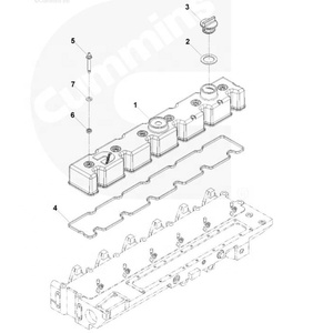 Guarnizione Coperchio Leva Bilanciere 6CT 3905449 EMPAQUE TAPA/VAL. per Motore Diesel Generatore - Product Image 2