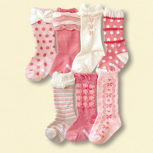 Tricot motif rose et jaune rayé école <span class=keywords><strong>chez</strong></span> <span class=keywords><strong>les</strong></span> adolescentes <span class=keywords><strong>filles</strong></span> tube chaussette - Product Image 1