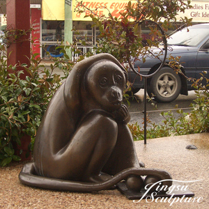Sculpture d'animal en laiton singe, taille personnalisable - Product Image 5