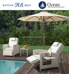 Chaise longue in rattan <span class=keywords><strong>per</strong></span> esterni, usata in hotel - Product Image 4