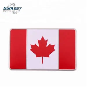 Weather-Resistant aluminum decal Canada flag bumper sticker for cars