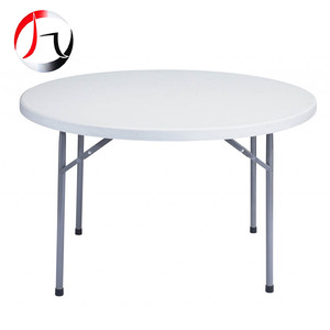 एचडीपीई 71 ''आँगन शादी रेस्तरां दौर सफेद प्लास्टिक की तह तालिका - Product Image 1