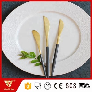 الحصري مقبض أسود ماتي الذهب الفولاذ المقاوم للصدأ المطبخ والسكاكين إناء - Product Image 3