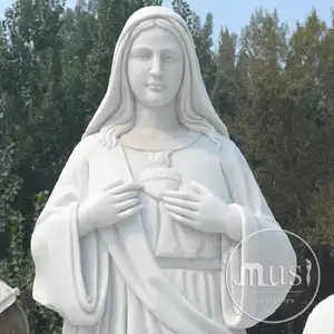 बिक्री के लिए बड़े आउटडोर मूर्तियां पत्थर नक्काशी वर्जिन मैरी मूर्तियों