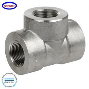 Sfenry ASME B16.11 Giả Mạo SS Thép Không Gỉ 304 Femail NPT Threaded Tee