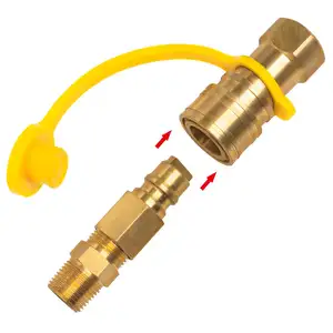 Conector de Gas LP, 3/8 pulgadas, conexión rápida MNPT