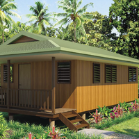 Deepblue Smarthouse machine à ossature en acier de calibre léger belle maison préfabriquée de bungalow de villégiature en bois fabriquée en chine