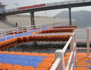 Pontoon plastik perahu mengambang, Dok mengambang platform jet ski jembatan Dok