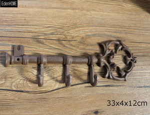 Hierro antiguo bastidor pared montaje decorativo Perchero - Product Image 5