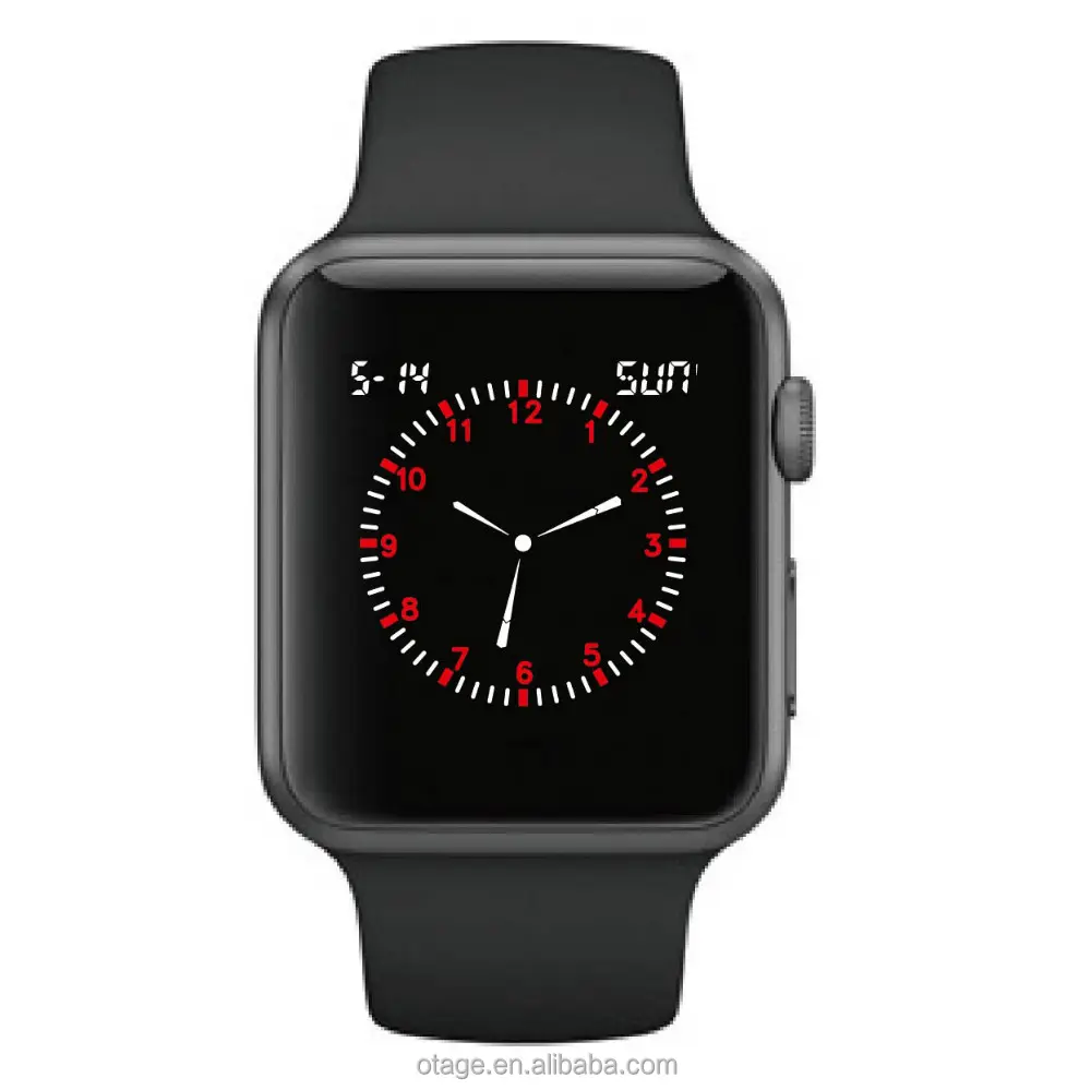black color wrist watch Sport digital watch silicone bracelet touch screen hand watch